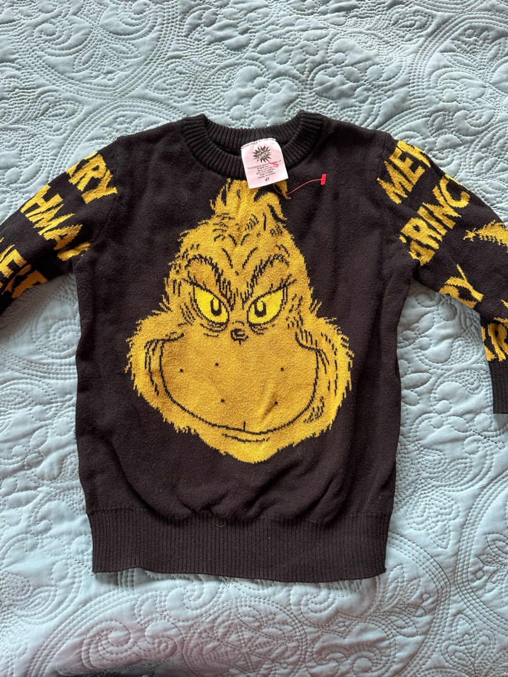 The Grinch Graphic Crewneck Sweater - Black & Yellow
